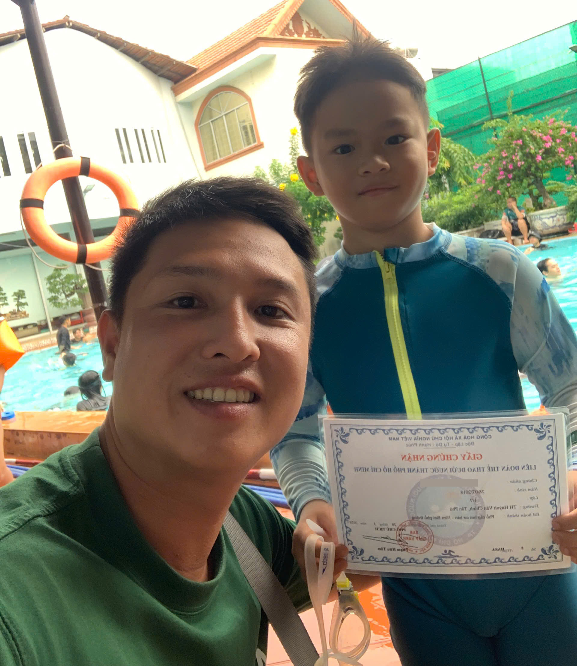cấp chứng nhận học bơi